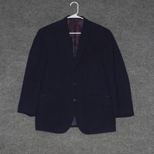Ted Baker London Endurance Blazer Mens Size 42L Navy Formal Check Made in Canada